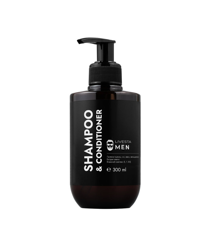 Шампунь-кондиціонер 2 в 1 для чоловіків Livesta Man, 300 мл