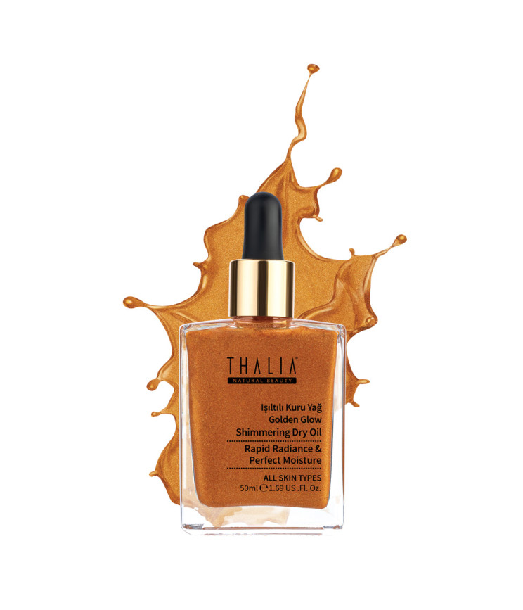 Суха олія для обличчя, тіла та волосся з шимером Thalia, 50 мл