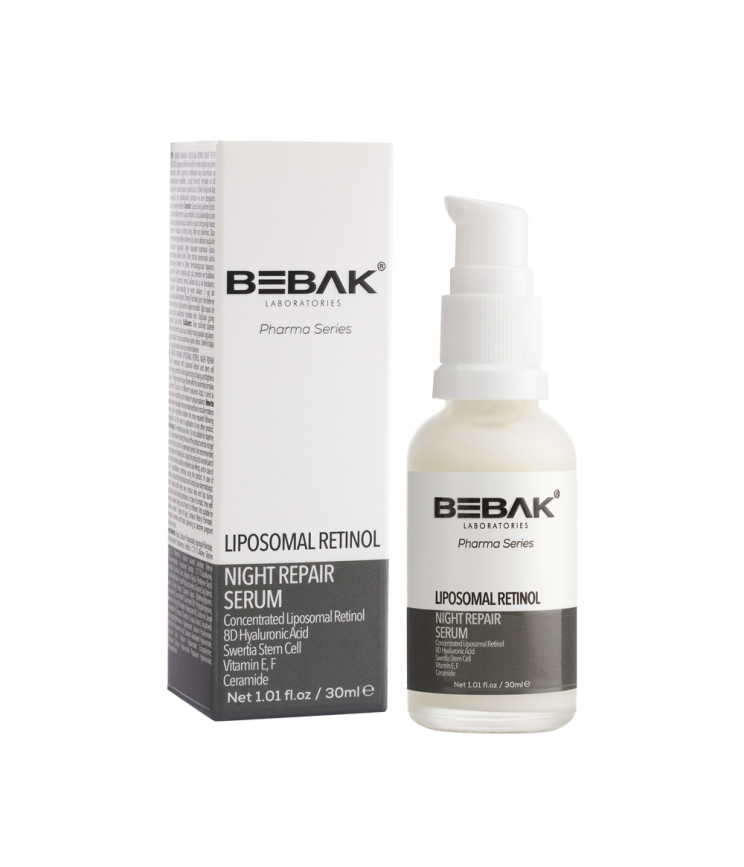 Нічна антивікова сироватка для обличчя з ліпосомальним ретинолом Bebak Pharma, 30 мл