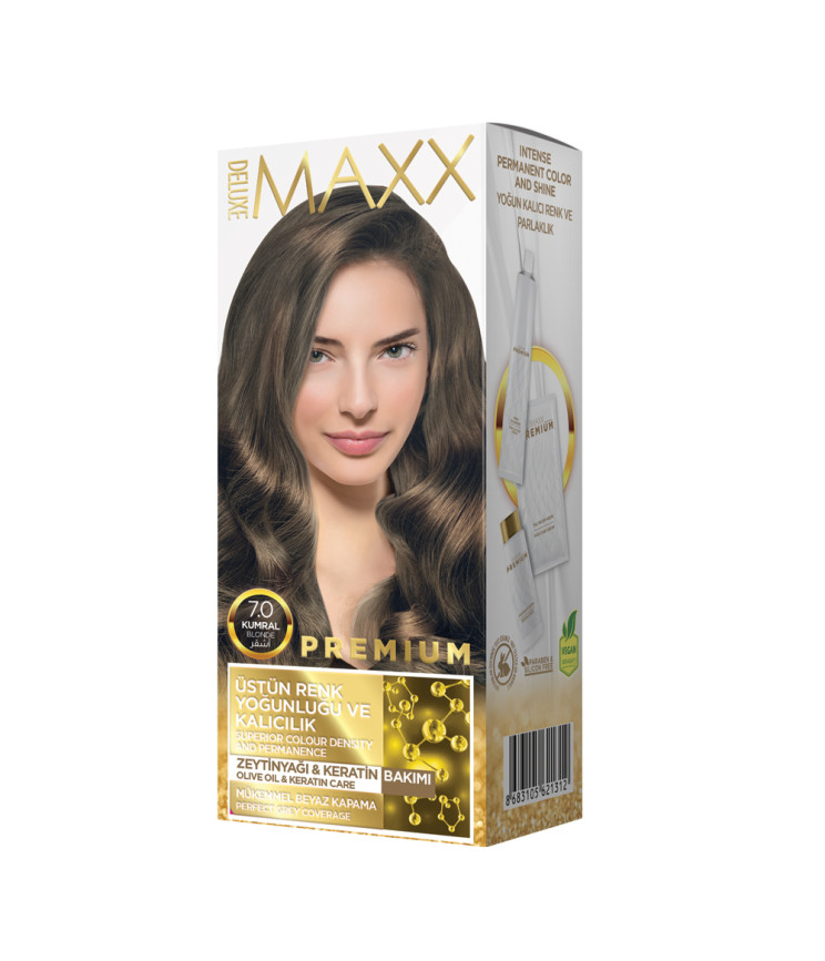 Фарба для волосся MAXX Deluxe 7.0 Натуральний русий, 50 мл+50 мл+10 мл