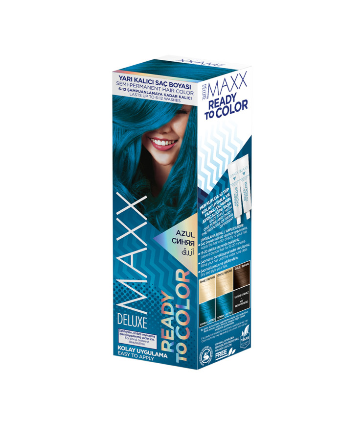 Фарба для волосся MAXX DELUXE Ready to color Блакитний, 2x50 мл