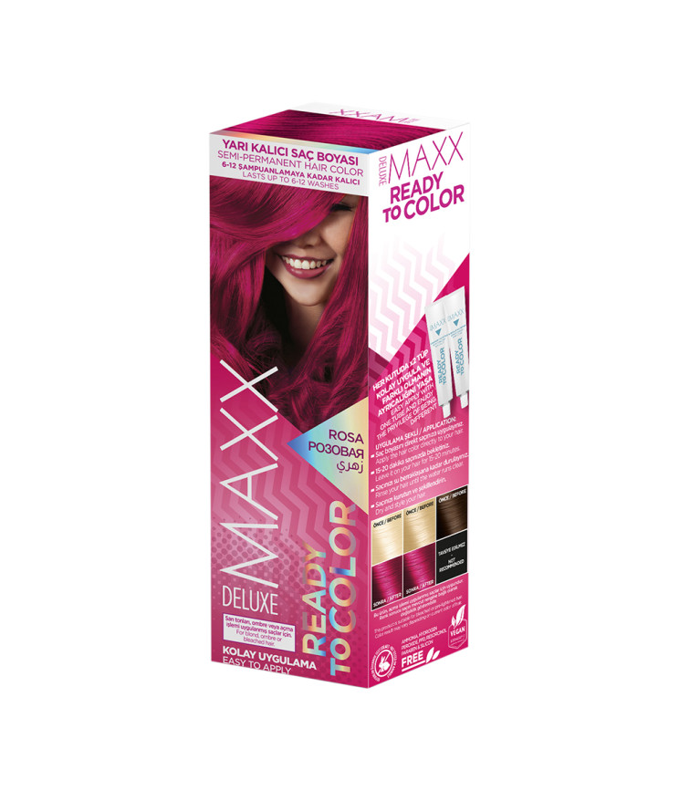 Фарба для волосся MAXX DELUXE Ready to color Рожевий, 2x50 мл