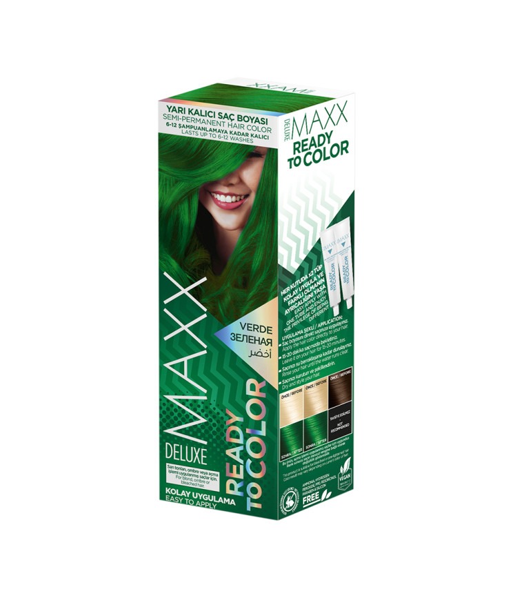 Фарба для волосся MAXX DELUXE Ready to color Зелений, 2x50 мл