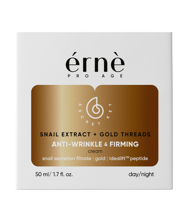 Зміцнюючий крем для обличчя проти зморшок з муцином равлика Erne, 50 мл