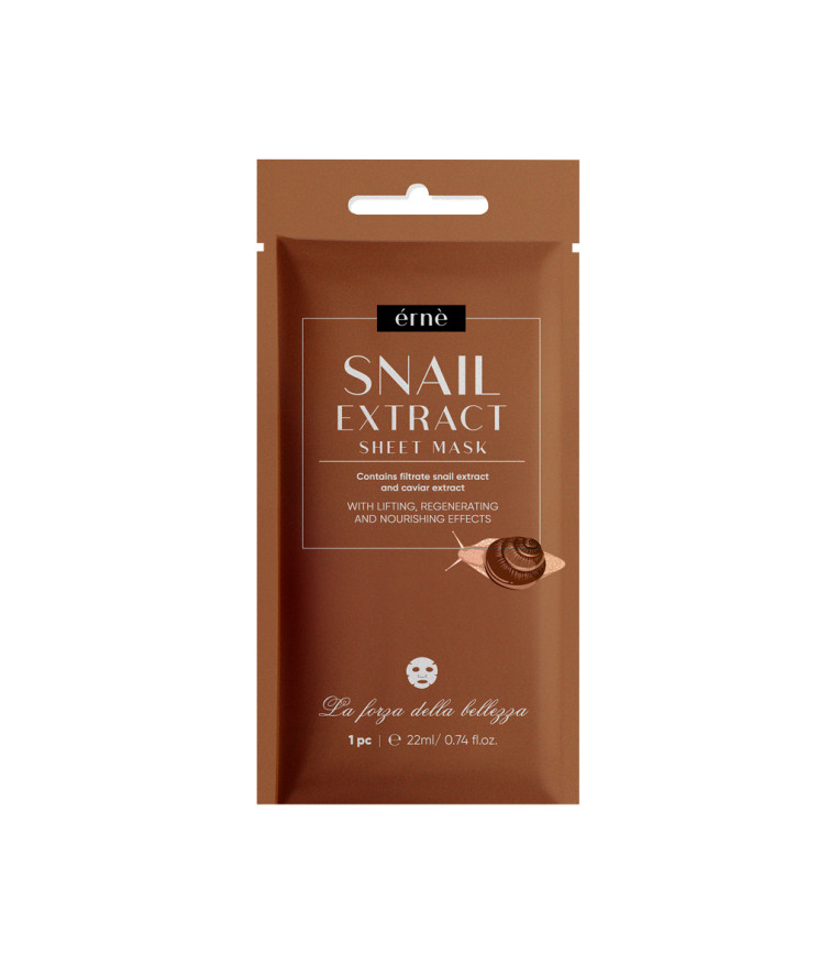 Підтягуюча тканинна маска для обличчя з муцином равлика Erne, 22 мл
