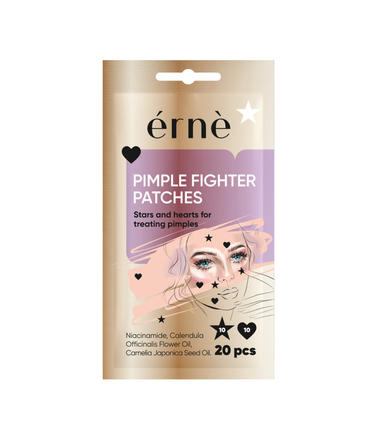 Точкові патчі проти прищів Erne, 20 шт. (серця та зірочки)