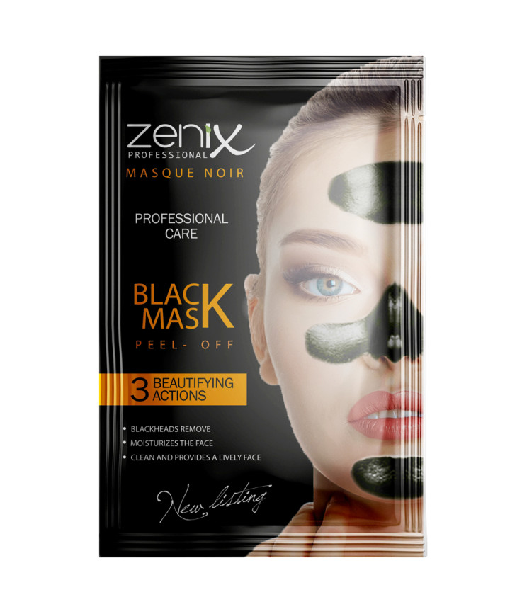 Чорна очищаюча маска-плівка для обличчя з вугіллям Zenix, 15 г