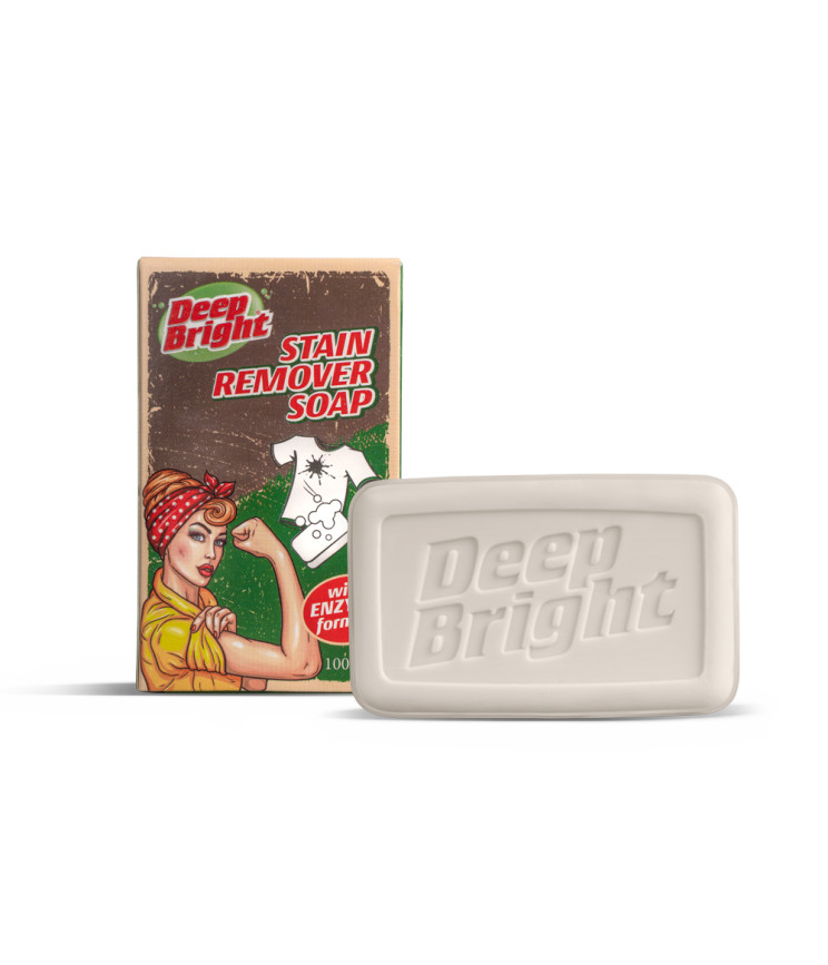 Тверде господарське мило-плямовивідник Deep Bright, 100 г